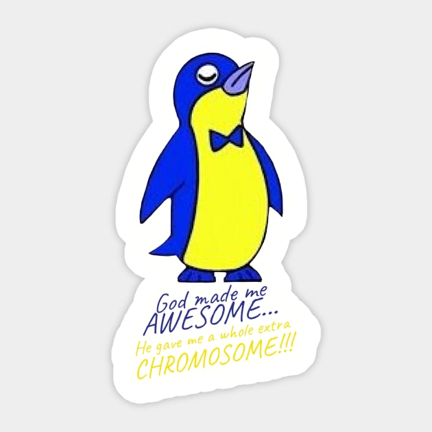 Extra Awesome Penguin Sticker by Rainbows & Puzzle Pieces